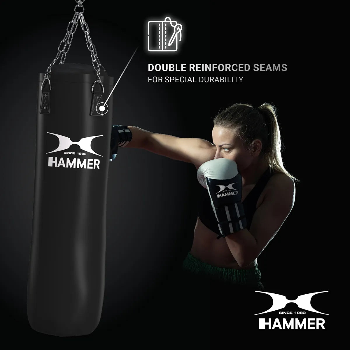 RESIGILAT - Sac de Box Hammer Premium Black Kick