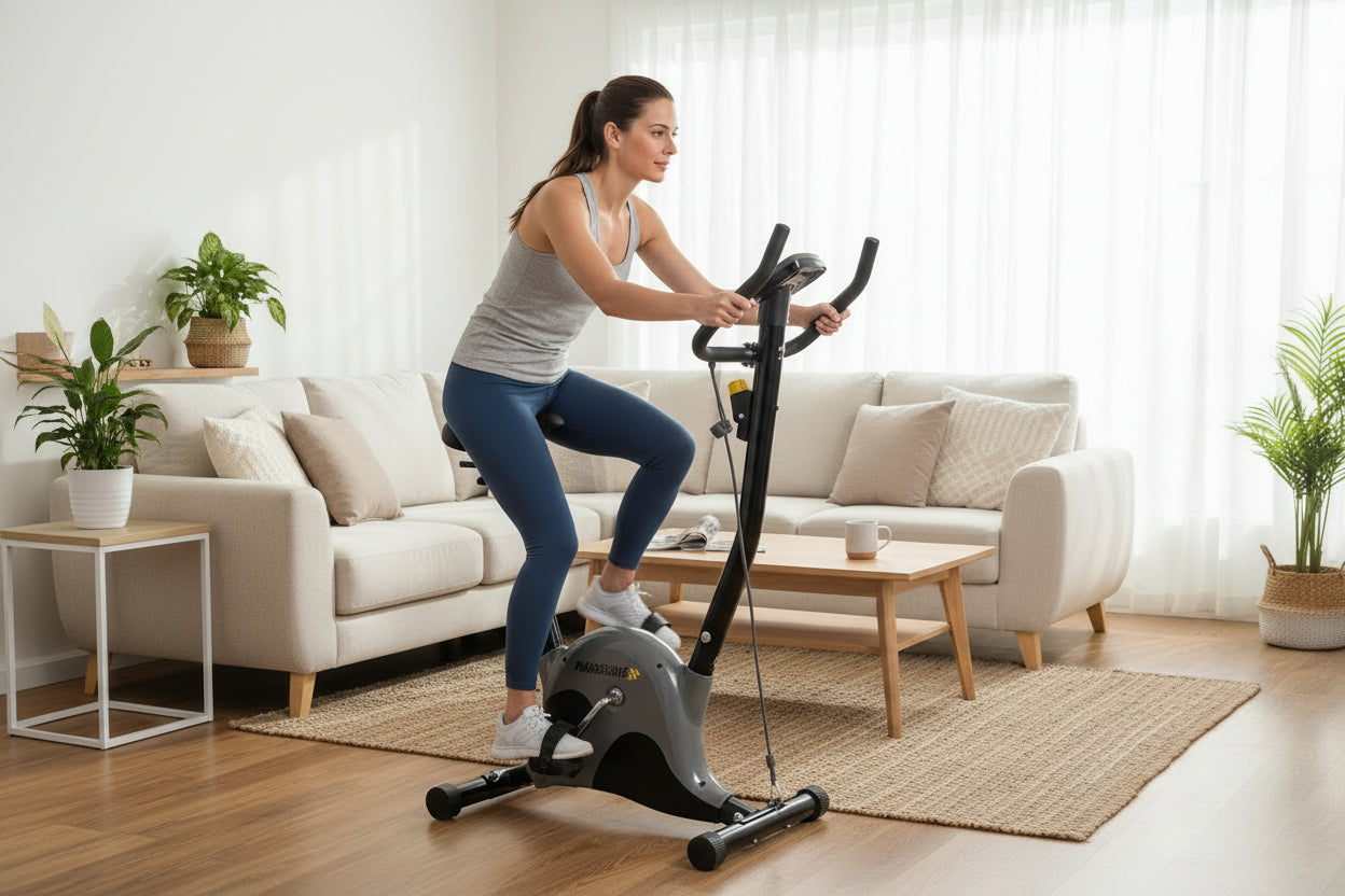 RESIGILAT - Bicicleta fitness mecanica cu corzi PROGRESSIVE BM1000