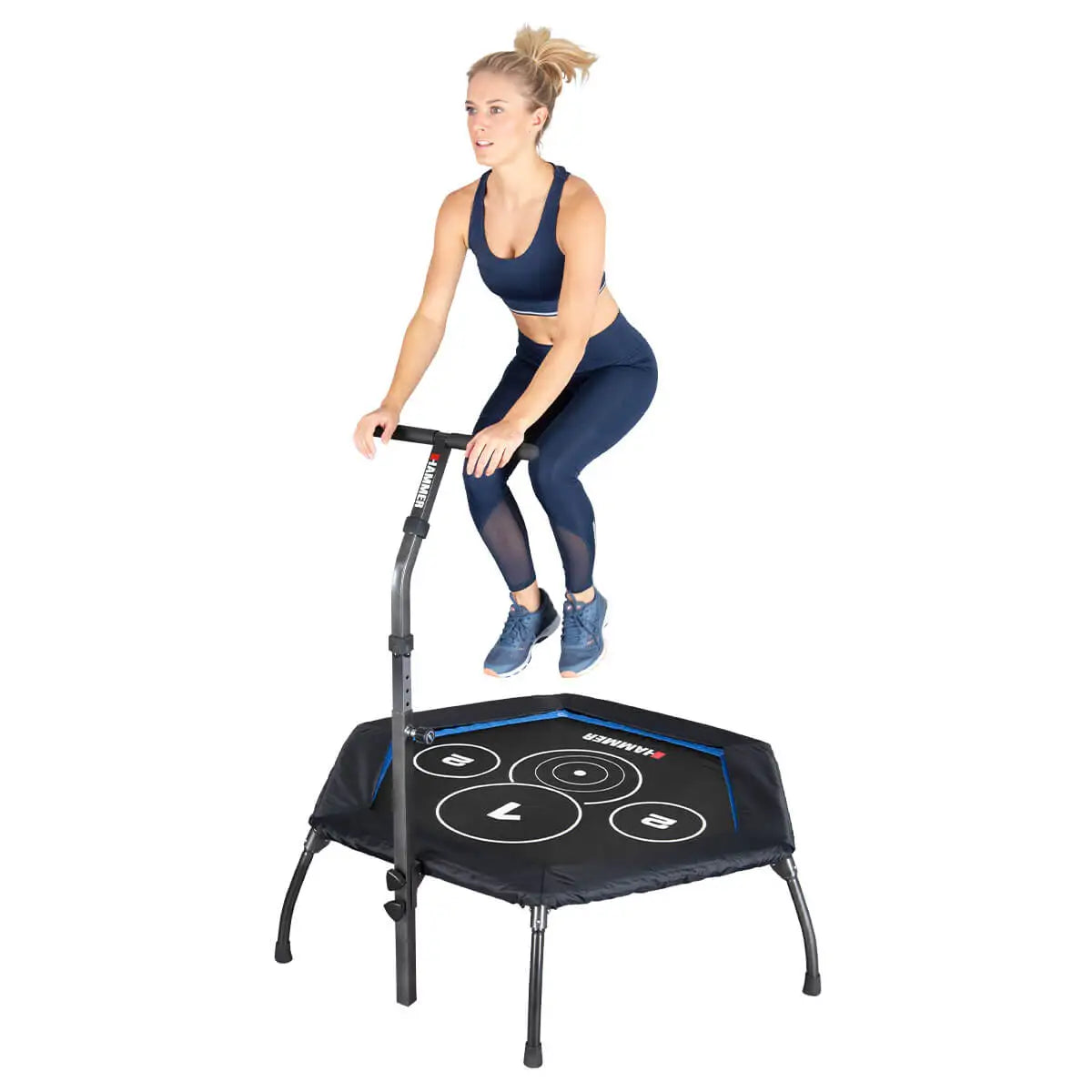 Trambulina Fitness pliabila cu maner Hammer Cross Jump
