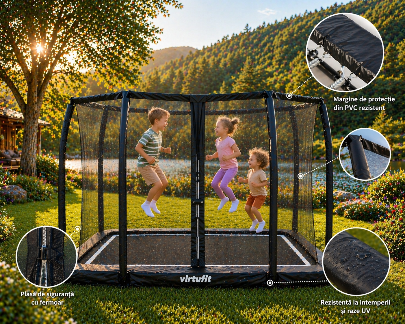 Trambulina Inground VirtuFit Premium - 244 x 366 cm