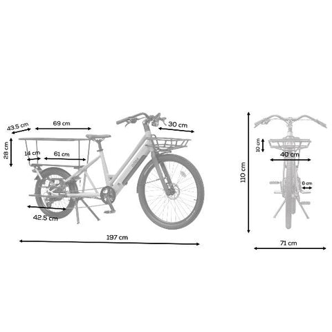 Bicicleta Electrica Nilox Cargo Ebike C3 - Cargo Long Bicicleta Electrica Nilox Cargo Ebike C3 - Cargo Long