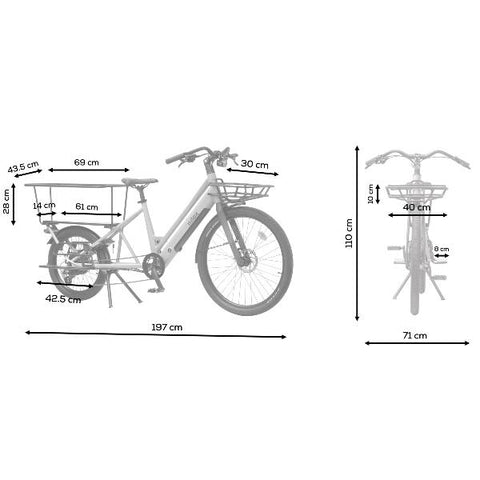 Bicicleta Electrica Nilox Cargo Ebike C3 - Cargo Long - Verde Bicicleta Electrica Nilox Cargo Ebike C3 - Cargo Long - Verde