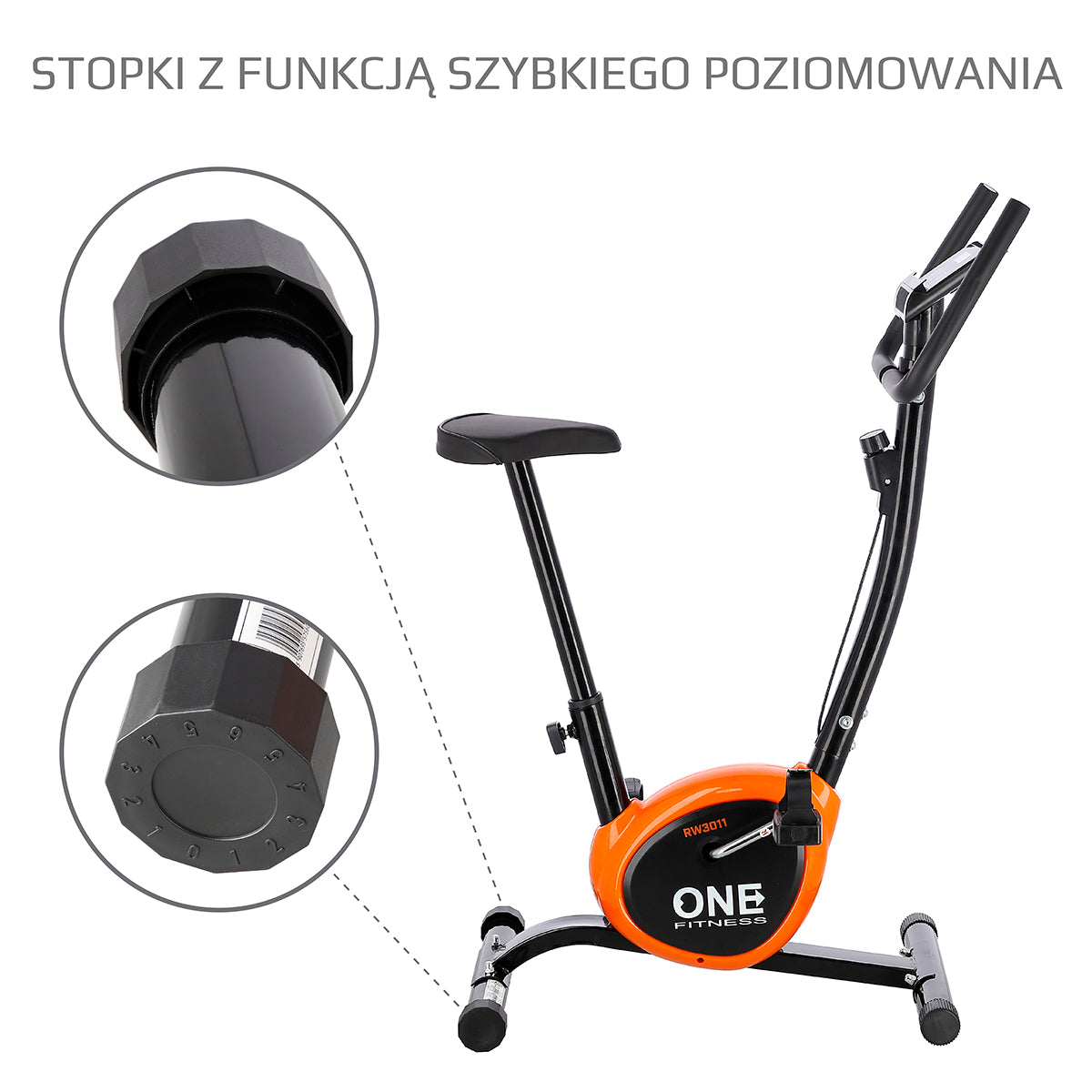 BICICLETA MECANICA HMS RW3011 NEGRU-PORTOCALIU