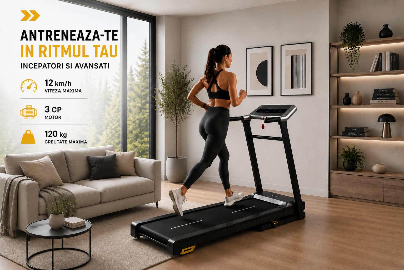 Banda de alergat electrica PROGRESSIVE RUN1800