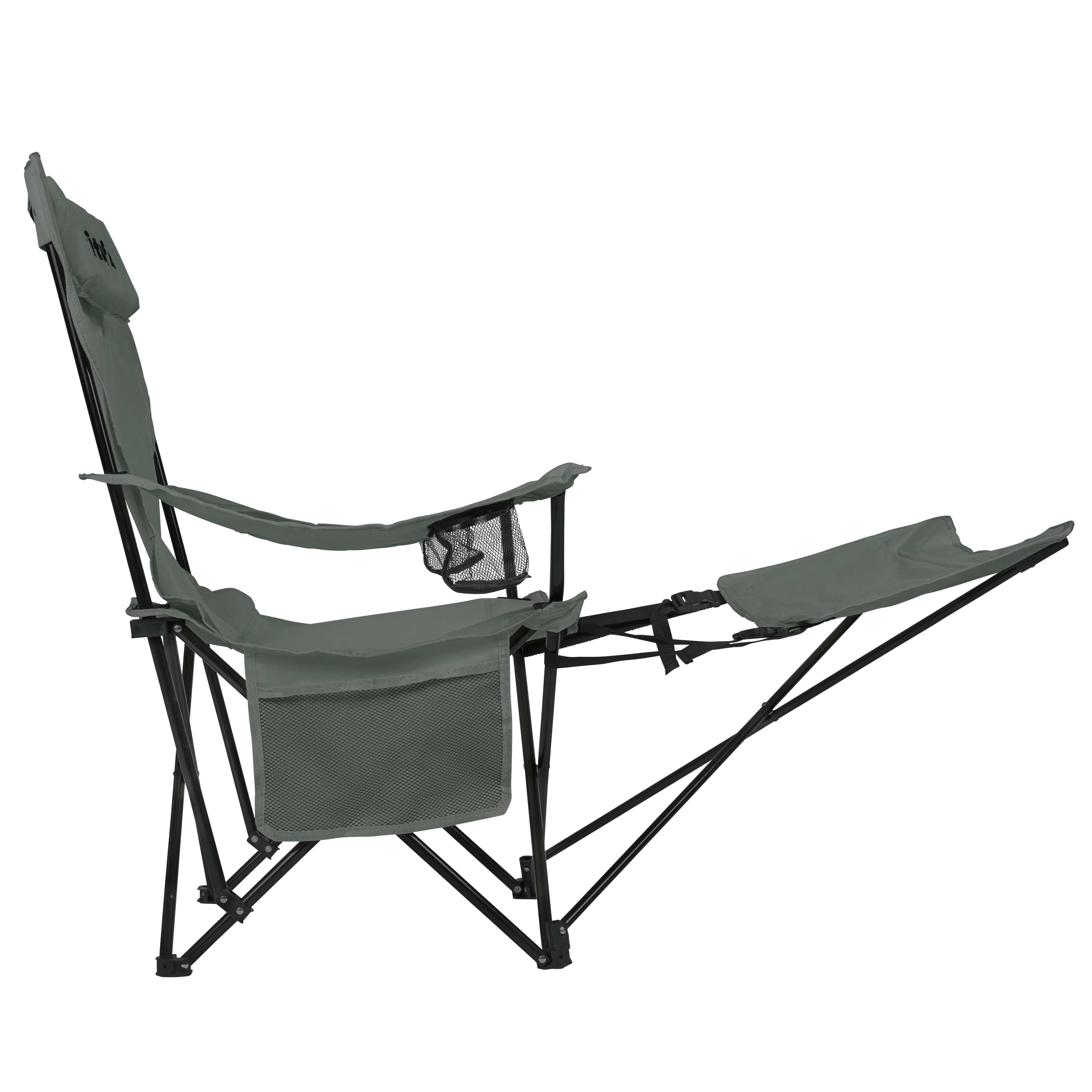 Scaun de Camping Pliabil VirtuFit cu suport pentru picioare - Gri