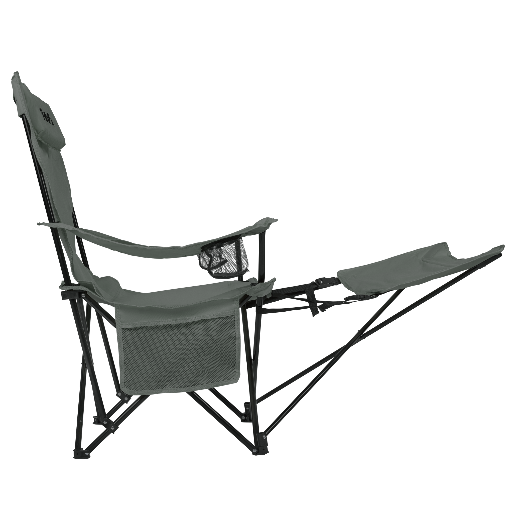Scaun de Camping Pliabil VirtuFit cu suport pentru picioare - Gri