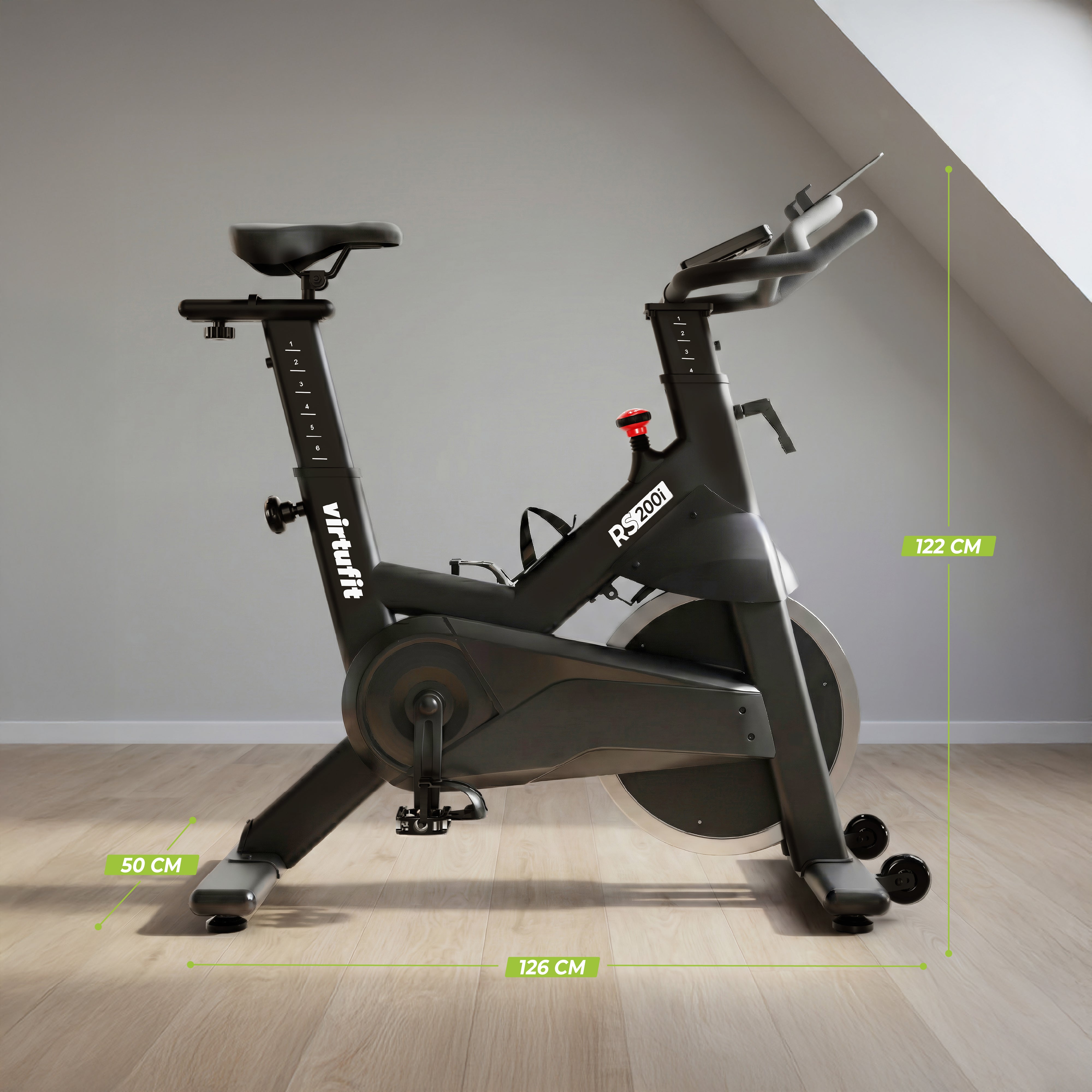 Bicicleta cycling VirtuFit RS200i - Indoor Cycle model 2026 cu rezistenta magnetica