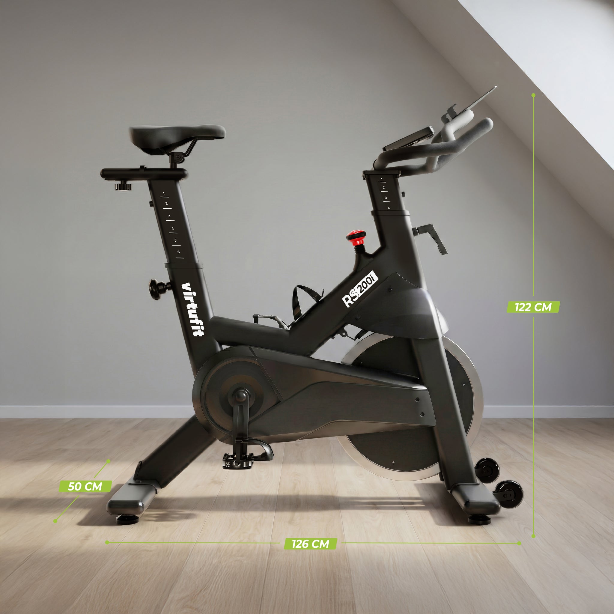 Bicicleta cycling VirtuFit RS200i - Indoor Cycle model 2026 cu rezistenta magnetica