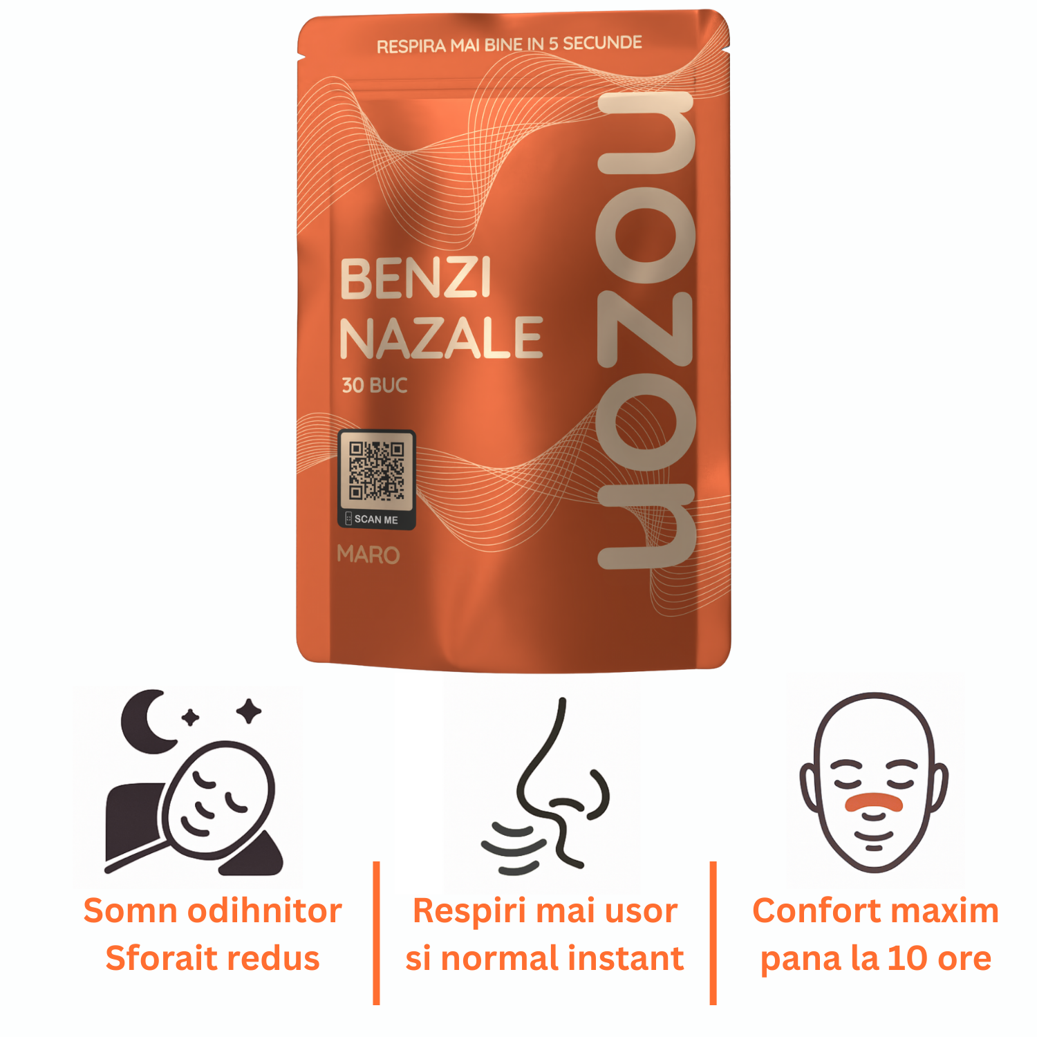 NOZON™ - Set 30 de bucati benzi nazale