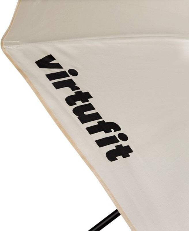 VirtuFit Umbrela de Plaja cu Paravan de Vant, 180x115 cm - Crem