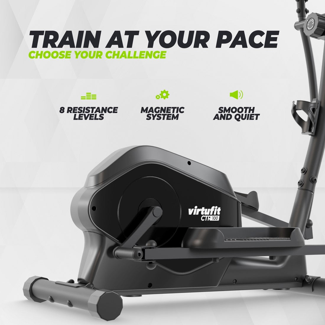 RESIGILAT- Bicicleta eliptica VirtuFit CTR100 (model 2026) cu rezistenta magnetica