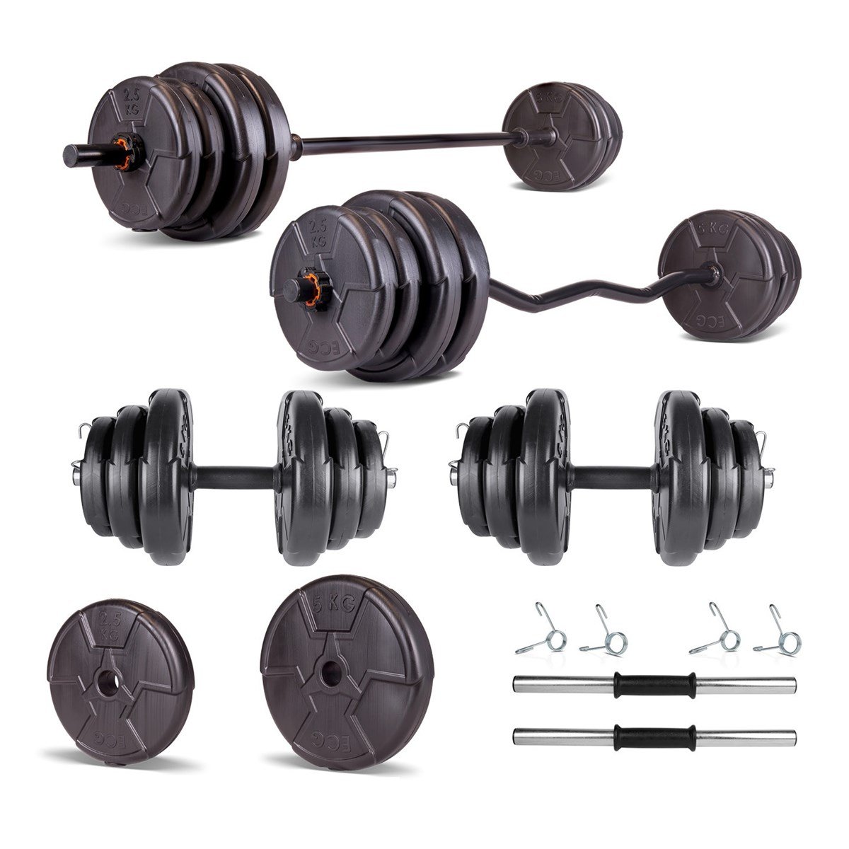 Set haltera si gantere reglabile de 28 KG cu 2 bare de 40 cm lungime Set haltera si gantere reglabile de 28 KG cu 2 bare de 40 cm lungime