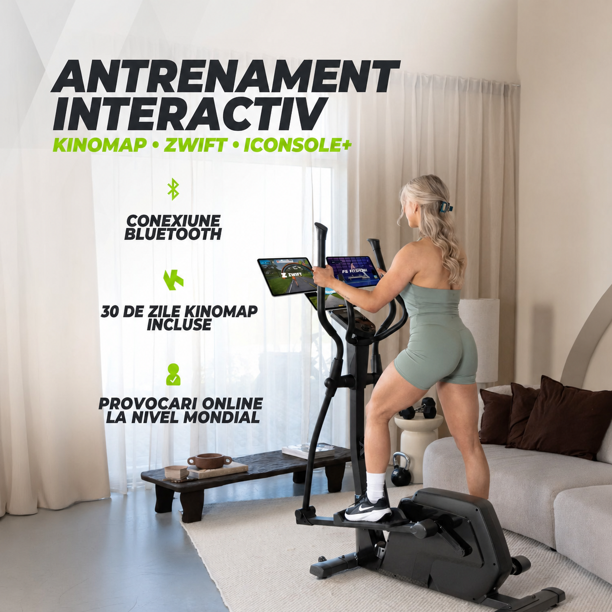 Bicicleta eliptica VirtuFit CTR200i (model 2026) cu rezistenta magnetica