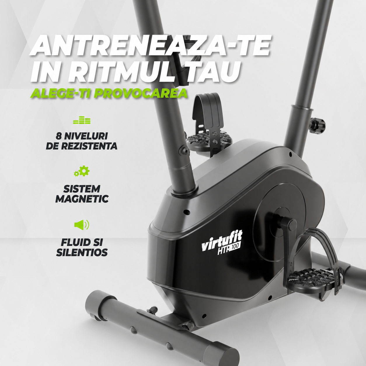 Bicicleta de exercitii VirtuFit HTR100 (model 2026) cu rezistenta magnetica