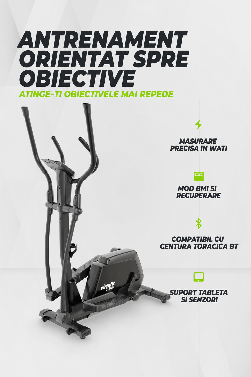 Bicicleta eliptica VirtuFit CTR200i (model 2026) cu rezistenta magnetica