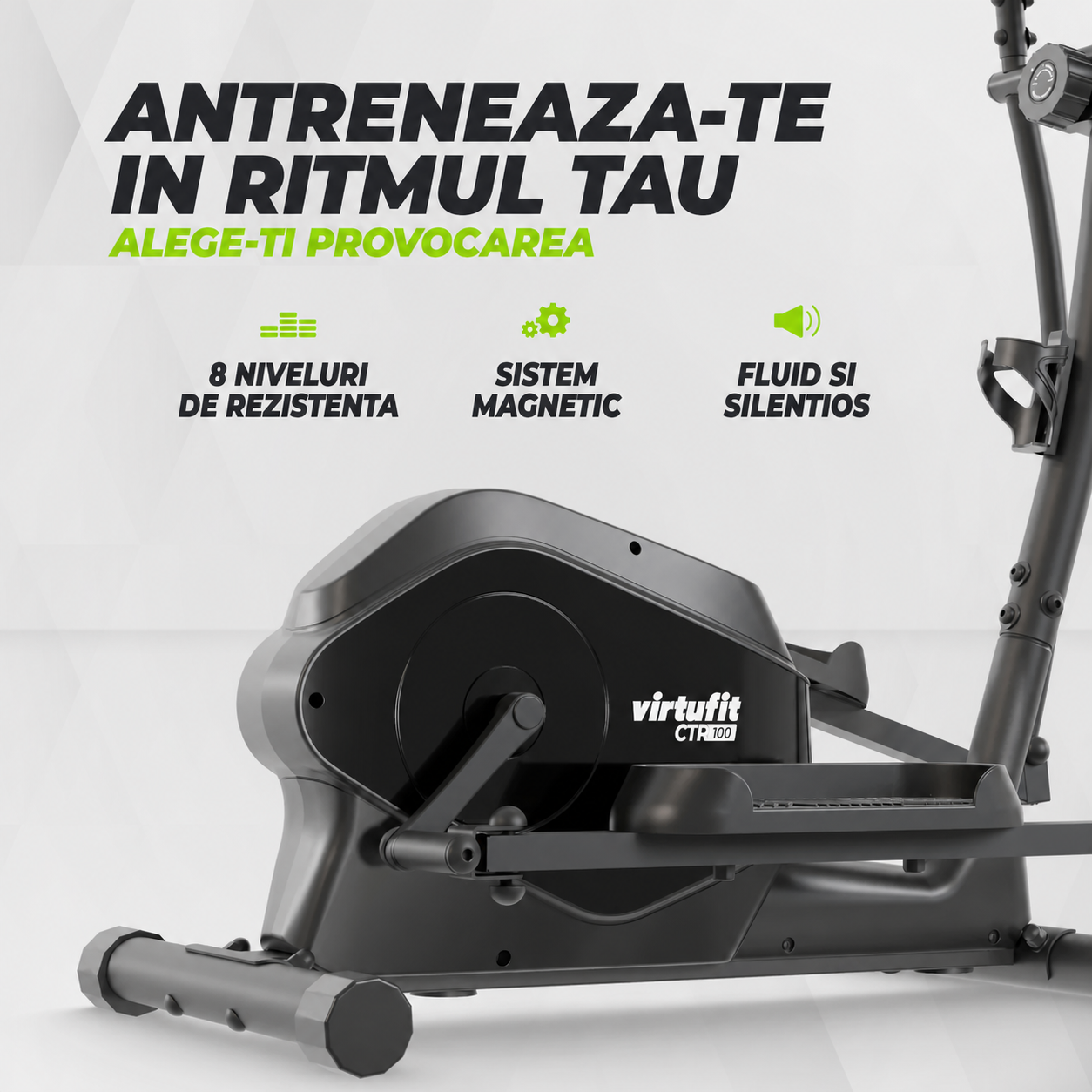 Bicicleta eliptica VirtuFit CTR100 (model 2026) cu rezistenta magnetica