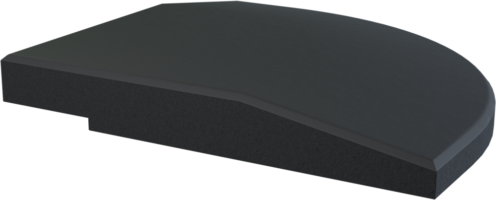 Flow Fitness Profil de Colt din Cauciuc - 20x20x2 cm