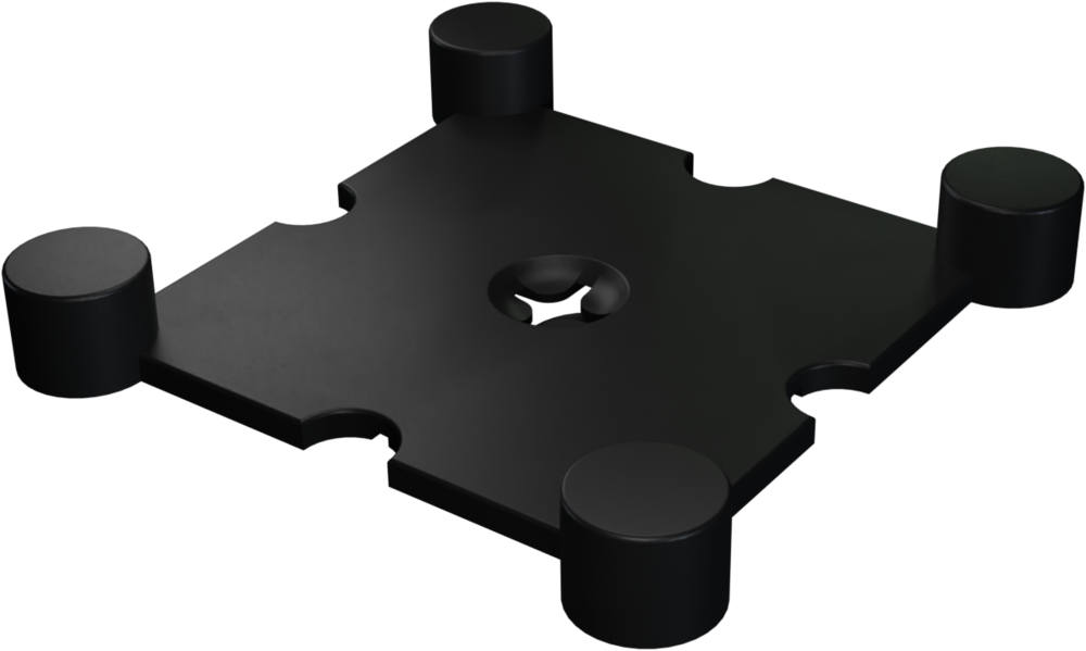 Flow Fitness Profil de Colt din Cauciuc - 20x20x2 cm
