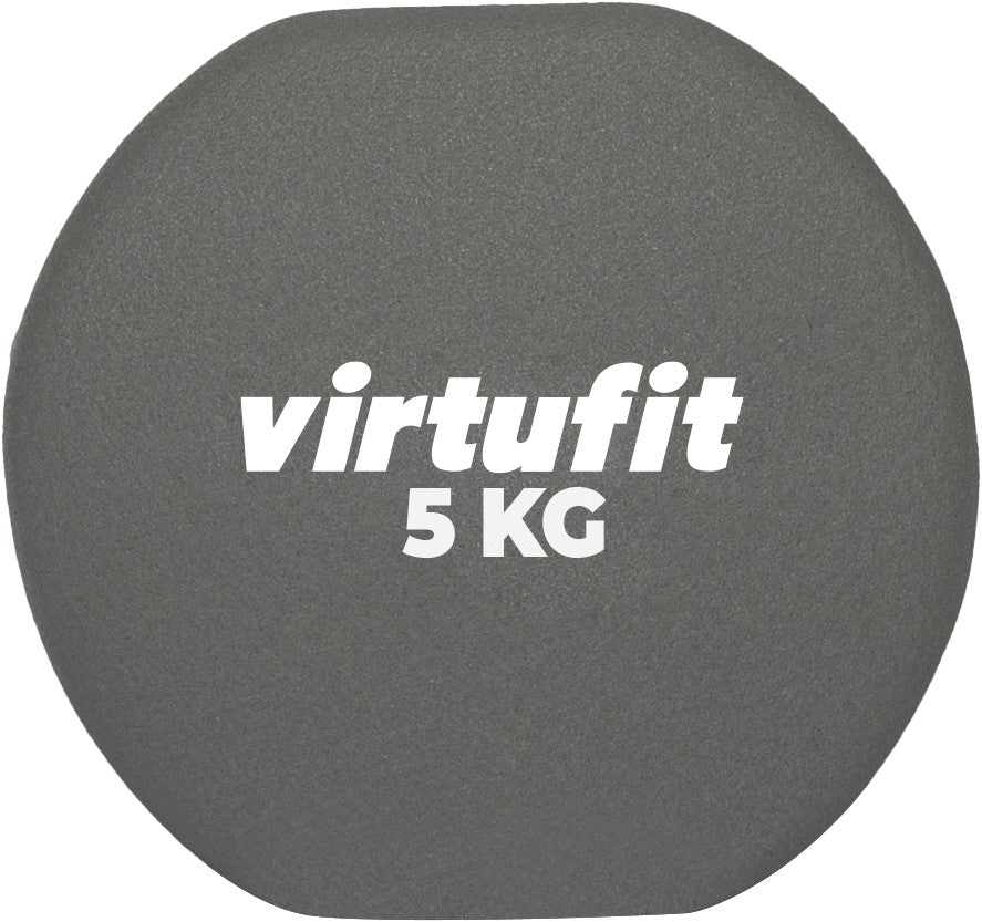 Set Gantere VirtuFit Vinyl Pro 2 x 5 kg - Gri Inchis