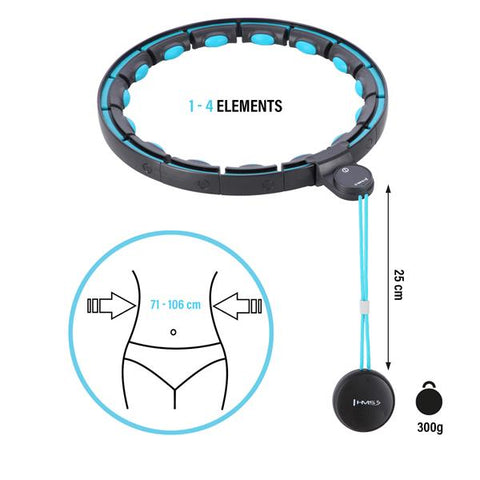 Cerc Hula Hoop Magnetic cu Greutate si Contor HMS Cerc Hula Hoop Magnetic cu Greutate si Contor HMS