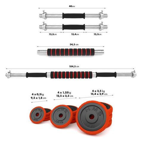 SET HALTERA SI GANTERE REGLABILE HMS SGGX30 30 KG SET HALTERA SI GANTERE REGLABILE HMS SGGX30 30 KG