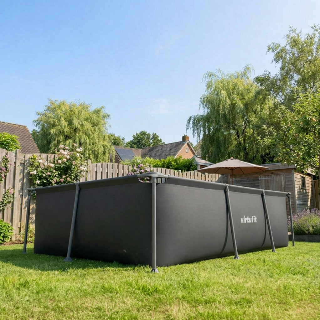 Piscina dreptunghiulara VirtuFit 260 x 180 x 66 cm cu sistem filtrare inclus si cadru metalic
