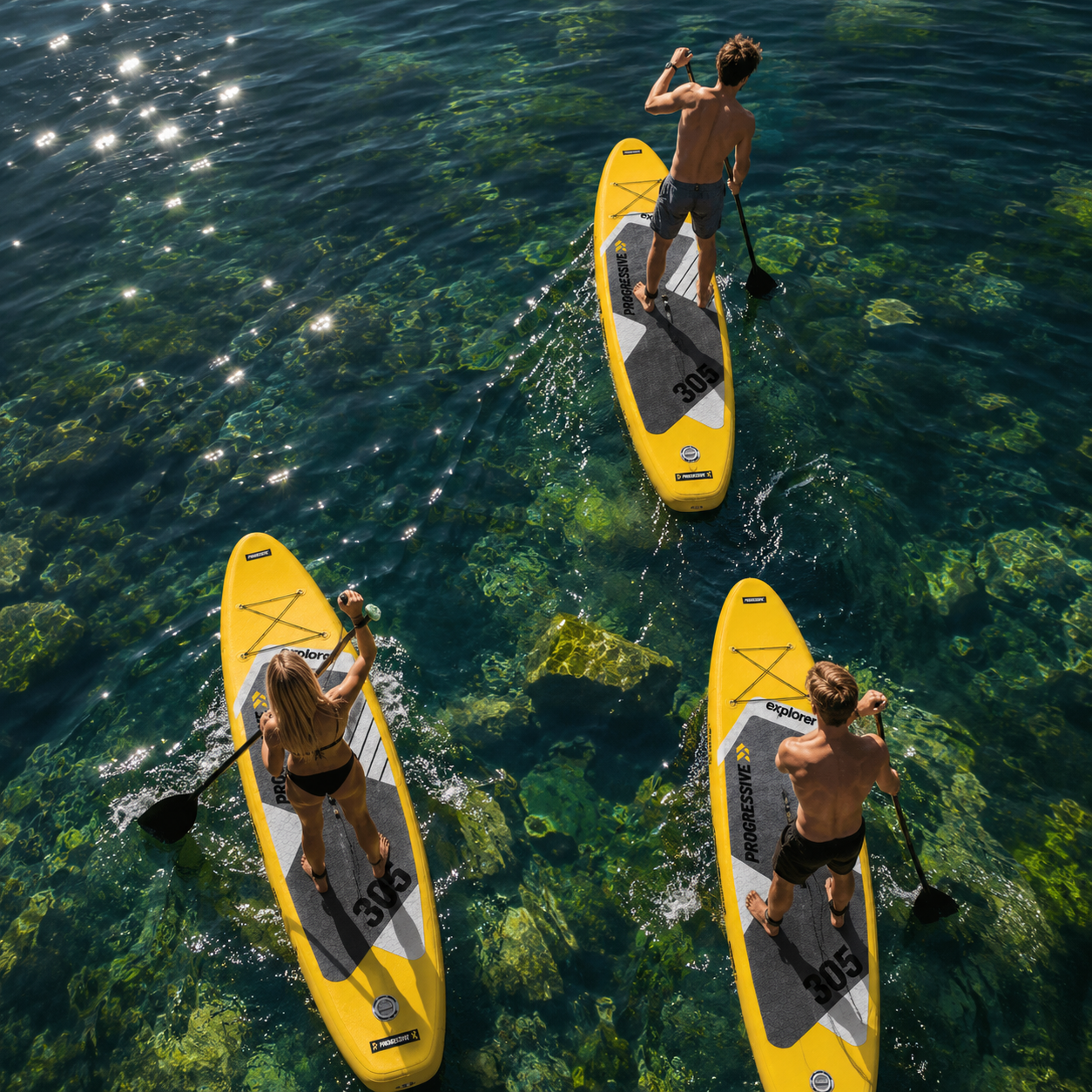 Supboard Progressive Explorer 10 – Paddleboard Set Complet cu Vâslă, Pompă și Rucsac