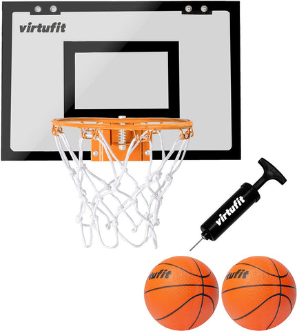 Cos Baschet cu 2 Mingi si Pompa VirtuFit Pro Mini