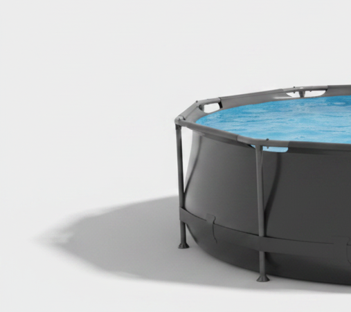 Piscina VirtuFit rotunda 366 cm diametru cu sistem filtrare inclus si cadru metalic