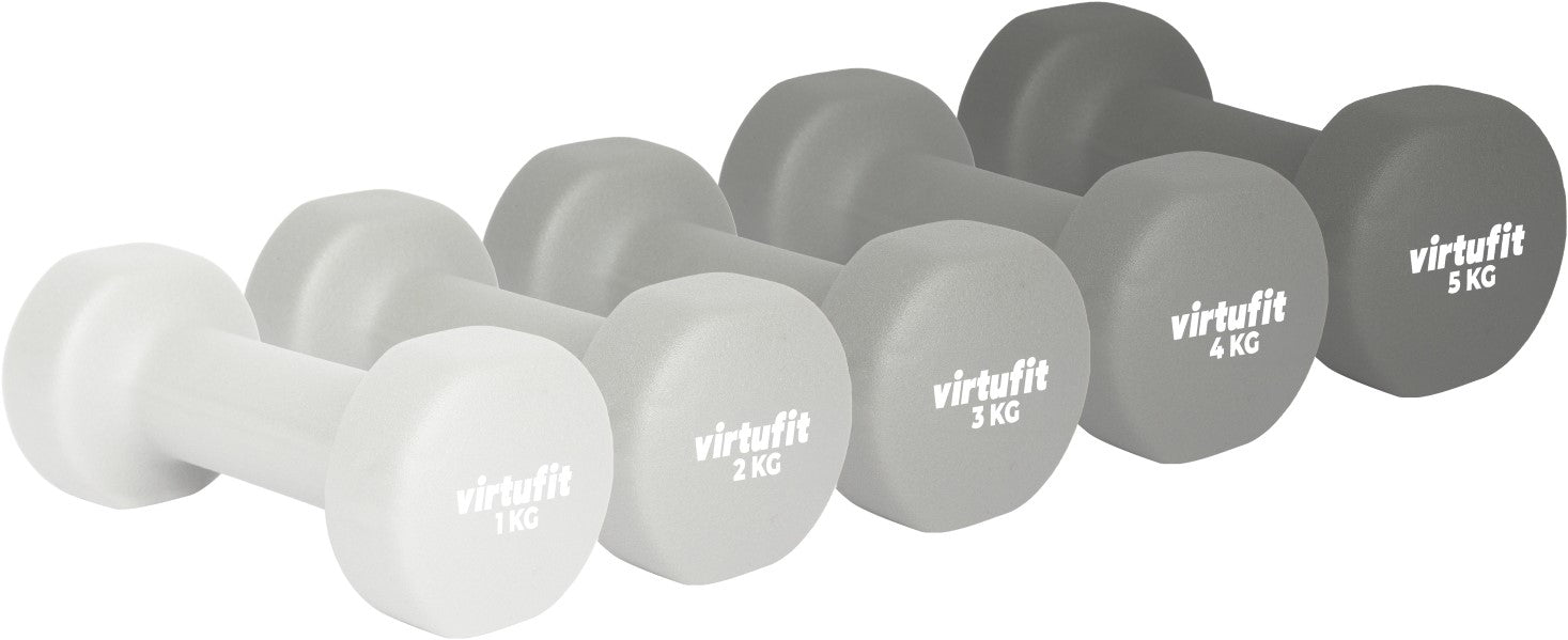 Set Gantera VirtuFit Vinyl Pro - 2 x 1 kg - Gri