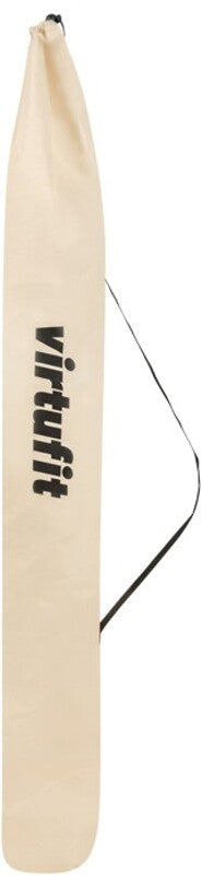 VirtuFit Umbrela de Plaja cu Paravan de Vant, 180x115 cm - Crem