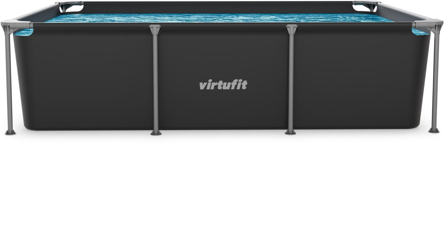 Piscina dreptunghiulara VirtuFit 260 x 180 x 66 cm cu sistem filtrare inclus si cadru metalic