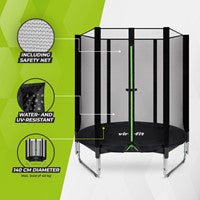 Trambulina Copii de gradina VirtuFit cu plasa de siguranta si scara 140 CM