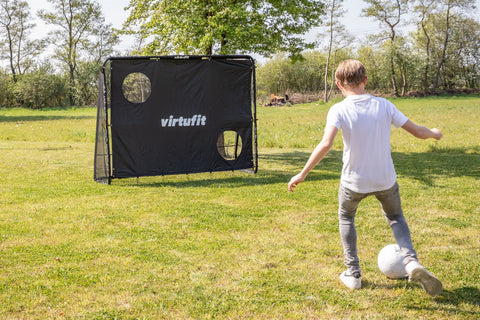 Poarta Fotbal cu Perete marcat pentru goluri  220 x 170 cm VirtuFit