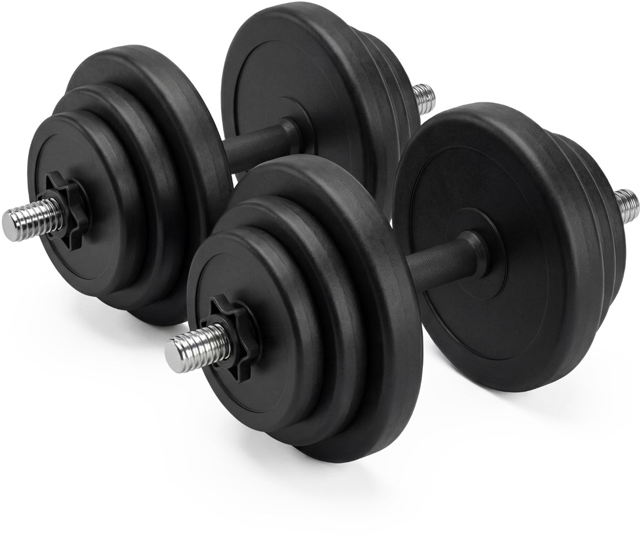 Set Gantere VirtuFit Ajustabile Cast Iron - Vinyl - 2 x 14 kg (28 kg)