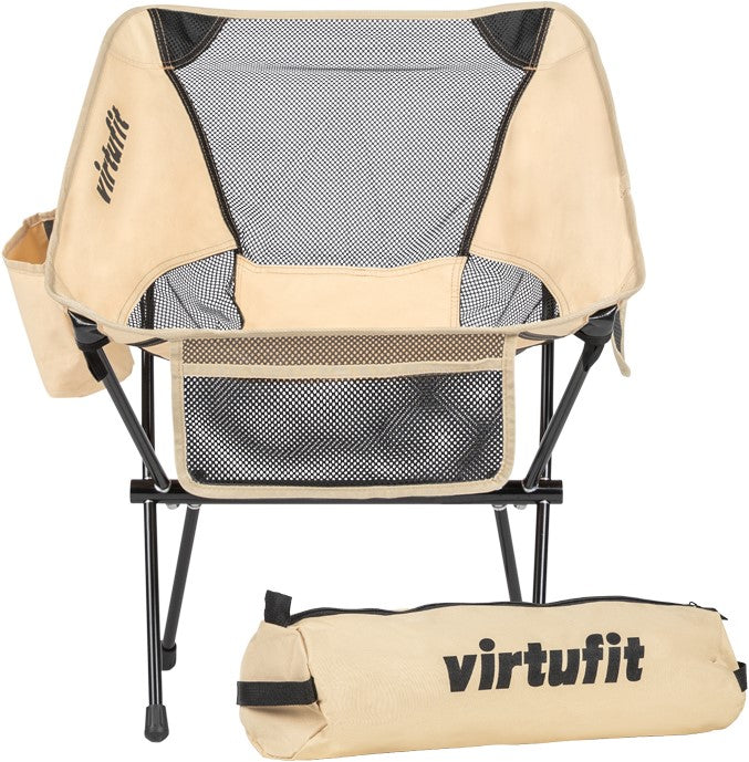 Scaun de camping/plaja VirtuFit Compact - Bej