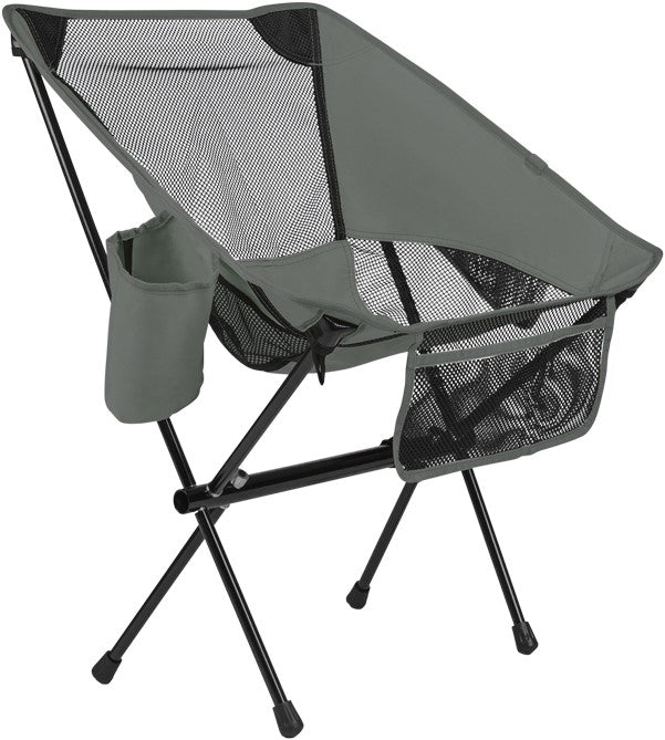 Scaun de camping/plaja VirtuFit Compact - Gri