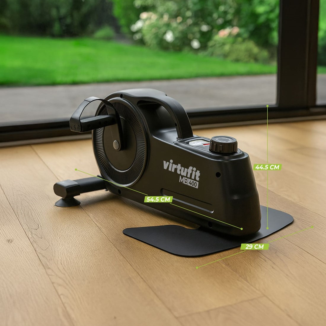 Bicicleta de exercitii compacta cu display si rezistenta magnetica VirtuFit MB400