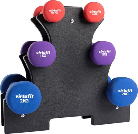 Set gantere cu suport VirtuFit Set gantere cu suport VirtuFit