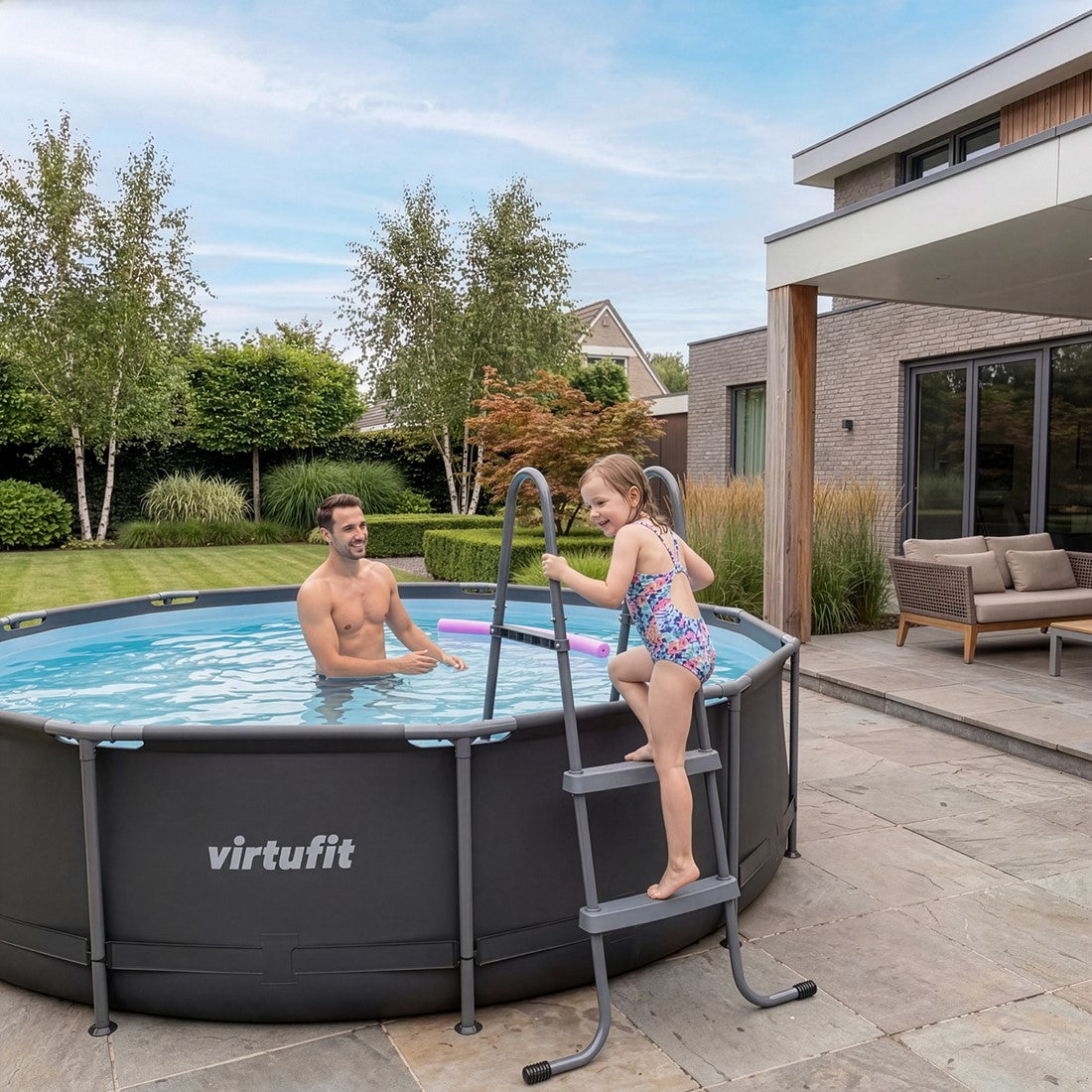 Scara pentru piscina Virtufit 85 cm