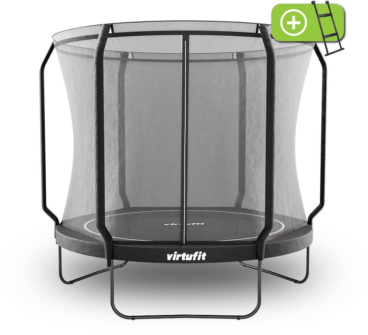 Trambulina copii de gradina VirtuFit PREMIUM cu plasa de siguranta si scara 251 CM