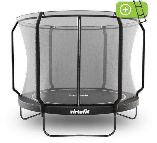 Trambulina Copii de exterior VirtuFit PREMIUM cu plasa de siguranta si scara 305 CM