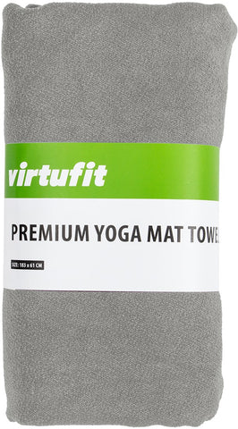 Prosop pentru Saltea Fitness Yoga VirtuFit Premium Yoga Mat Towel - 183 x 61 cm Gri