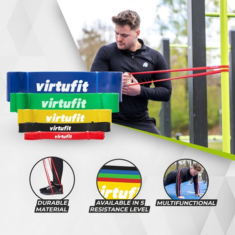 Banda elastica de rezistenta VirtuFit Pro Medium (24 mm) - Galben