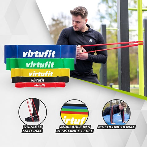 Banda elastica de rezistenta VirtuFit Pro Medium (24 mm) - Galben Banda elastica de rezistenta VirtuFit Pro Medium (24 mm) - Galben