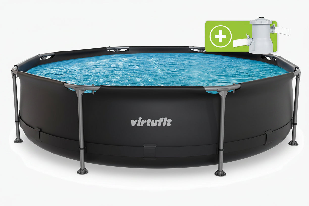 Piscina VirtuFit rotunda 305 cm diametru cu sistem filtrare inclus si cadru metalic