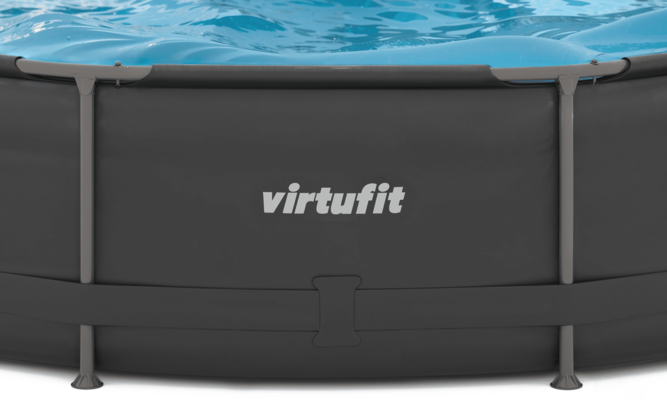 Piscina VirtuFit rotunda 366 cm diametru cu sistem filtrare inclus si cadru metalic