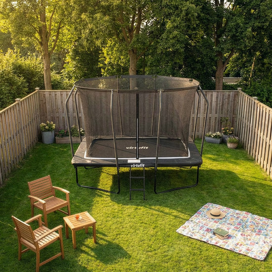 Trambulina copii de gradina VirtuFit PREMIUM Dreptunghiulara 213 x 305 cm