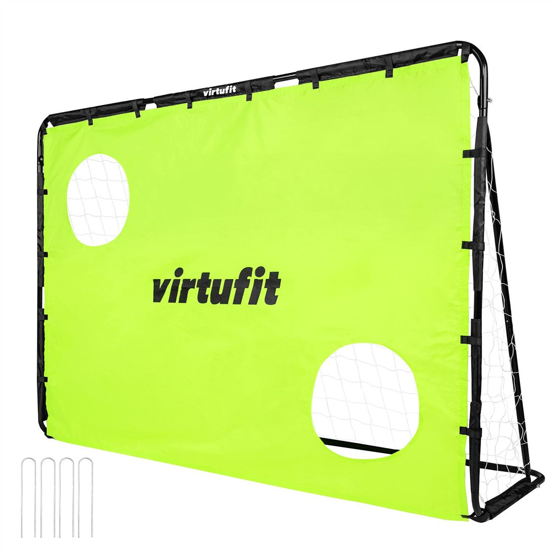 Poarta de fotbal Virtufit cu tinte de antrenament 215 x 150 cm