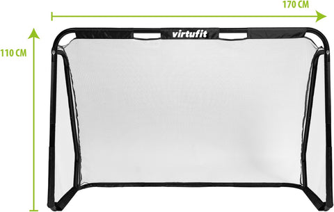 Poarta de fotbal VirtuFit Football Goal cu tinte de antrenament 170 x 110 cm